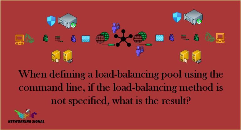 When defining a load-balancing pool using the command line, if the load-balancing method is not specified, what is the result?