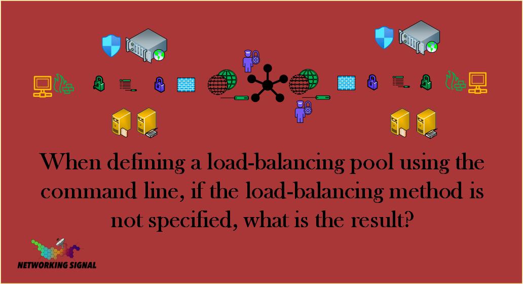 When defining a load-balancing pool using the command line, if the load-balancing method is not speci