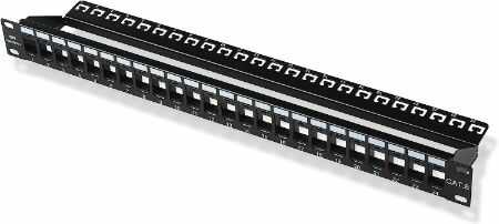 cable matters rackmount or wall mount 1u 24 port keystone patch panel optimized