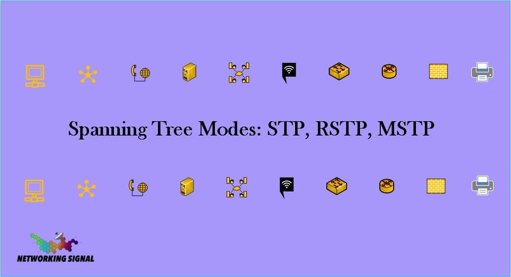 Spanning Tree Modes STP RSTPMSTP