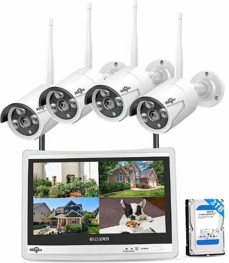 hiseeu all in one 5mp outdoor bullet cameras security system optimized