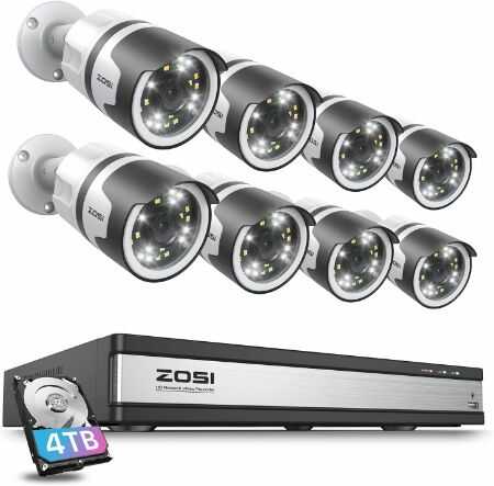 zosi 4k poe security camera system with 4tb hdd optimized
