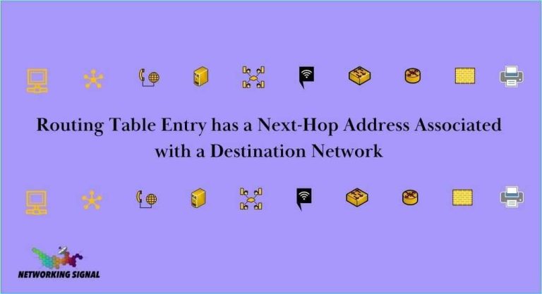 What Routing Table Entry has a Next-Hop Address Associated with a Destination Network?